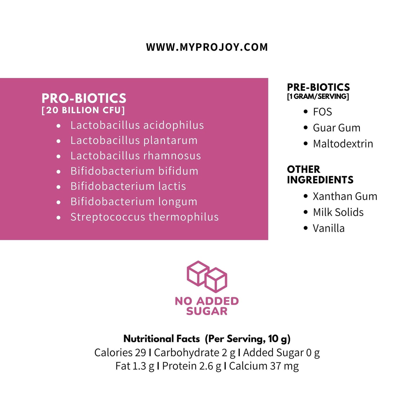 Projoy PCOS Shield Probiotic with Prebiotics