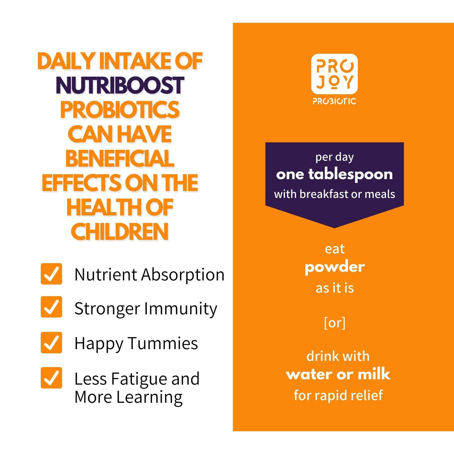 Projoy Kids NutriBoost Probiotic with Prebiotics